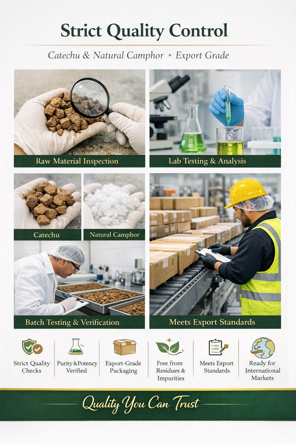 Catechu and Natural Camphor quality inspection